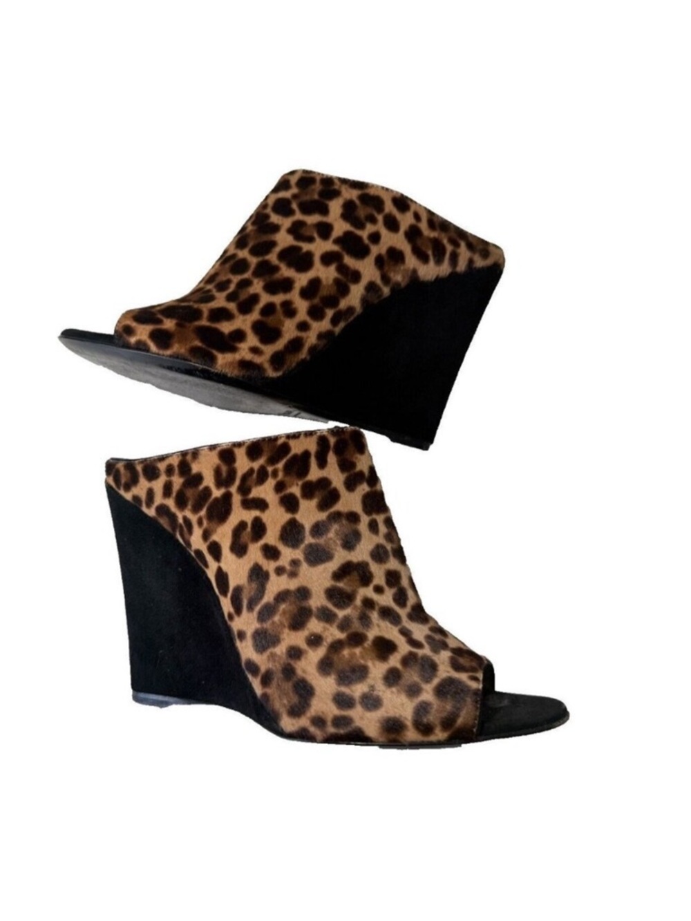 Prada Leopard Print Open-Toe Mule - Brown/Black - Picture 2 of 4